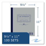 Roaring Spring® Lab and Science Carbonless Notebook, Quadrille Rule (4 sq/in), Gray Cover, (200) 11 x 9.25 Sheets, 5/Carton (ROA77644CS) Case of 5