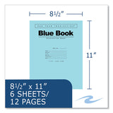 Roaring Spring® Examination Blue Book, Wide/Legal Rule, Blue Cover, (6) 11 x 8.5 Sheets, 500/Carton, Ships in 4-6 Business Days (ROA77516CS) Case of 500