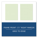 Roaring Spring® Engineer Pad, (1.25" Margin), Quad Rule (5 sq/in, 1 sq/in), 200 Lt Green 8.5x11 Sheets/Pad, 12/CT, Ships in 4-6 Business Days (ROA95589CS) Case of 12