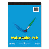 Roaring Spring® Kids Art Watercolor Notepad, 25 White 9 x 12 Sheets, 24/Carton, Ships in 4-6 Business Days (ROA52511CS) Case of 24
