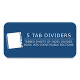 Roaring Spring® Wirebound Notebook with Tabs, 5-Subject, College Rule, Randomly Assorted Cover Color, (200) 11 x 8.5 Sheets, 12/Carton (ROA11197CS) Case of 12