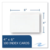 Roaring Spring® White Index Cards, Narrow Ruled, 4 x 6, 100 Cards, 36/Carton, Ships in 4-6 Business Days (ROA74844CS) Case of 36