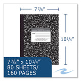 Roaring Spring® Hardcover Composition Book, Med/College Rule, Black Marble Cover, (80) 10.25 x 7.88 Sheet, 24/CT, Ships in 4-6 Bus Days (ROA77461CS) Case of 24