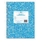Roaring Spring® Wirebound Grade School Notebook, Grade 2 Rule, Blue Marble Cover, (36) 10.5 x 8 Sheets, 48/Carton (ROA10102CS) Case of 48