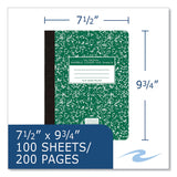 Roaring Spring® Hardcover Composition Book, Quadrille 5 sq/in Rule, Green Marble Cover, (100) 9.75 x 7.5 Sheet, 24/CT, Ships in 4-6 Bus Days (ROA77255CS) Case of 24