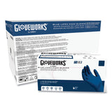 GloveWorks® by AMMEX® Latex Exam Gloves, Powder-Free, Medium, Blue, 50 Gloves/Box, 10 Boxes/Carton (AXCGPLHD84100) Case of 500