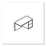 HON 10500 Series Return with Full-Height Pedestal, Right, 48" x 24" x 29.5", Pinnacle (HON105905RPINC) Each