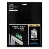 Avery® PermaTrack Metallic Asset Tag Labels, Laser Printers, 2 x 3.75, Silver, 8/Sheet, 8 Sheets/Pack (AVE61520) Pack of 64