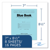 Roaring Spring® Recycled Exam Book, Wide/Legal Rule, Blue Cover, (8) 8.5 x 7 Sheets, 600/Carton, Ships in 4-6 Business Days (ROA77608CS) Case of 600