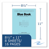 Roaring Spring® Recycled Exam Book, Wide/Legal Rule, Blue Cover, (8) 11 x 8.5 Sheets, 500/Carton, Ships in 4-6 Business Days (ROA77609CS) Case of 500