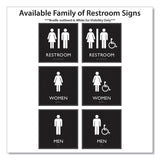 Headline Sign ADA Sign, Women Accessible, Plastic, 8 x8, Clear/White (USS66913) Each