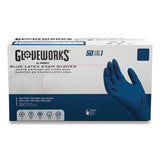 GloveWorks® by AMMEX® Latex Exam Gloves, Powder-Free, X-Large, Blue, 50 Gloves/Box, 10 Boxes/Carton (AXCGPLHD88100) Case of 500