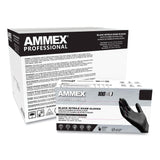 AMMEX® Professional Nitrile Exam Gloves, Powder-Free, Large, 3 mil Thick, 9.5" Long, Black, 100/Box, 10 Boxes/Carton (AXCABNPF46100CT) Case of 1000