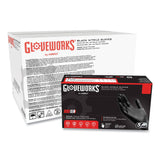 GloveWorks® by AMMEX® Industrial Nitrile Gloves, Powder-Free, Medium, 5 mil Thick, 9.5" Long, Black, 100/Box, 10 Boxes/Carton (AXCGPNB44100) Case of 1000