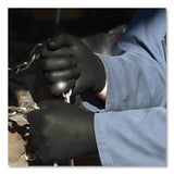 GloveWorks® by AMMEX® Heavy-Duty Industrial Nitrile Gloves, Powder-Free, Large, 6 mil Thick, 9.5" Long, Black, 100/Box, 10 Boxes/Carton (AXCGWBN46100) Case of 1000
