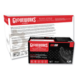 GloveWorks® by AMMEX® Heavy-Duty Industrial Nitrile Gloves, Powder-Free, X-Large, 6 mil Thick, 9.5" Long, Black, 100/Box, 10 Boxes/Carton (AXCGWBN48100) Case of 1000