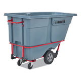 Rubbermaid® Commercial BRUTE DURATILT Frame Tilt Truck, Standard Duty, 1 cu yd, 1,200 lb Capacity, Rotomolded Resin/Leakproof Polyethylene, Gray (RCP2192462) Each