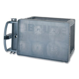 Rubbermaid® Commercial BRUTE Heavy-Duty Ergo Handle Utility Cart, Plastic, Two Shelves, 500 lb Capacity, 25.5" x 44" x 39", Gray (RCP2192464) Each