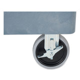 Rubbermaid® Commercial BRUTE Heavy-Duty Ergo Handle Utility Cart, Plastic, Two Shelves, 500 lb Capacity, 25.5" x 44" x 39", Gray (RCP2192464) Each