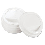 SOLO® Traveler Cappuccino Style Dome Lid, Polystyrene, Fits 10 oz to 24 oz Hot Cups, White, 100/Pack, 10 Packs/Carton (SCCTLP316) Case of 1000