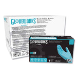 GloveWorks® by AMMEX® Industrial Nitrile Gloves, Powder-Free, Small, 5 mil (Palm), 6 mil (Fingers), 9.5" Long, Blue, 100/Box, 10 Boxes/Carton (AXCINPF42100) Case of 1000