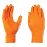 GloveWorks® by AMMEX® Heavy-Duty Industrial Nitrile Gloves, Powder-Free, X-Large, 8 mil Thick, 9.5" Long, Orange, 100/Box, 10 Boxes/Carton (AXCGWON48100CT) Case of 1000