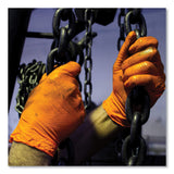 GloveWorks® by AMMEX® Heavy-Duty Industrial Nitrile Gloves, Powder-Free, Large, 8 mil Thick, 9.5" Long, Orange, 100/Box, 10 Boxes/Carton (AXCGWON46100CT) Case of 1000
