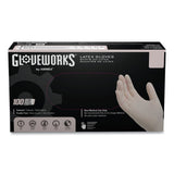 GloveWorks® by AMMEX® Latex Disposable Gloves, Powder-Free, Medium, 4 mil Thick, 9.5" Long, Ivory, 100/Box, 10 Boxes/Carton (AXCTLF44100) Case of 1000