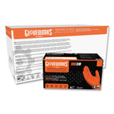 GloveWorks® by AMMEX® Heavy-Duty Industrial Nitrile Gloves, Powder-Free, Small, 8 mil Thick, 9.5" Long, Orange, 100/Box, 10 Boxes/Carton (AXCGWON42100CT) Case of 1000