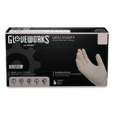 GloveWorks® by AMMEX® Latex Disposable Gloves, Powder-Free, X-Large, 4 mil Thick, 9.5" Long, Ivory, 100/Box, 10 Boxes/Carton (AXCTLF48100) Case of 1000