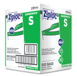 Ziploc® Resealable Sandwich Bags, 6.5" x 6", Clear, 500/Box (SJN373953) Case of 500