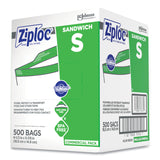 Ziploc® Resealable Sandwich Bags, 6.5" x 6", Clear, 500/Box (SJN373953) Case of 500