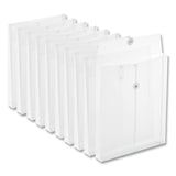 Universal Top Opening Poly Envelopes, 1.25" Expansion, Letter Size, Clear, 10/Pack (UNV50790) Pack of 10