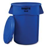 Rubbermaid® Commercial BRUTE Self-Draining Flat Top Lids, for 44-gal Round Brute Container, 24.5 dia, Blue, 4/Carton (RCP1779636CT1) Case of 4