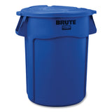 Rubbermaid® Commercial BRUTE Self-Draining Flat Top Lids, for 44-gal Round Brute Container, 24.5 dia, Blue, 4/Carton (RCP1779636CT1) Case of 4