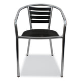 JMC Furniture Pinzon Series Chairs, Support Up to 300 lb, 18" Seat Height, Black/Silver Seat, Black/Silver Back, Silver Base (JMCPINACBLK) Each
