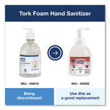 Tork Alcohol Foam Hand Sanitizer, 18 oz Pump Bottle, Unscented, 6/Carton (TRK400022) Case of 6