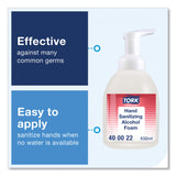 Tork Alcohol Foam Hand Sanitizer, 18 oz Pump Bottle, Unscented, 6/Carton (TRK400022) Case of 6