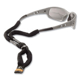 ergodyne® Skullerz 3215 Cotton Breakaway Eyewear Lanyard, Cotton Barrel Slide Fastener, 12" Long, Black (EGO19212) Each