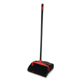 O-Cedar® Commercial Maxi-Plus Lobby Dust Pan with Rear Wheels, 13 x 35, 30" Handle, Plastic, Black, 6/Carton (NCP96208CT) Case of 6