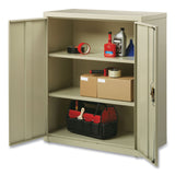 Alera® Economy Assembled Storage Cabinets, 3 Shelves, 36" x 18" x 42", Putty (ALEHCM4218PY) Each