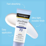 Neutrogena® Ultra Sheer® Sunblock SPF 70 Lotion 3 oz. Tube (695093_EA) 1/EA