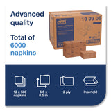 Tork Xpressnap Interfold Dispenser Napkins, 2-Ply, 6.5 x 8.5, Natural, 500/Pack, 12 Packs/Carton (TRK109906) Case of 12