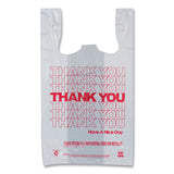AmerCareRoyal Thank You Bags, 11.5" x 20" x 20", Red/White, 775/Carton (RPPRPTYB6V) Case of 775