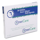 AmerCareRoyal Poly Apron, 28 x 46, One Size Fits All, White, 500/Carton (RPP28462A) Case of 500