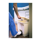 Rubbermaid® Commercial Legacy Step-On Receptacle, 18 gal, Plastic, White (RCPFG614500WHT) Each