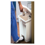 Rubbermaid® Commercial Legacy Step-On Receptacle, 23 gal, Plastic, White (RCPFG614600WHT) Each