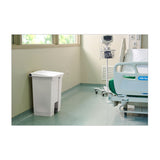 Rubbermaid® Commercial Legacy Step-On Receptacle, 18 gal, Plastic, White (RCPFG614500WHT) Each