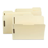Smead™ Poly Top Tab Fastener Folders, 0.75" Expansion, 2 Fasteners, Letter Size, Manila Exterior, 24/Box (SMD10545) Each