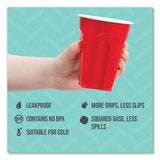 Solo Squared Plastic Party Cups, 18 oz, Red, 240/Carton (SCCSQ182020004) Case of 240